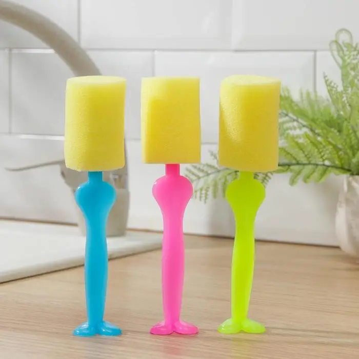 Ёрш для посуды поролоновый «Силуэт», 18×4 см, цвет МИКС Ёрш для посуды поролоновый «Силуэт», 18×4 см, цвет МИКС