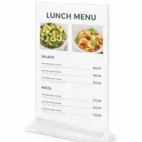 Двухсторонняя подставка А4, оргстекло 2 мм, 21&times;6.5&times;33.5 см, В ЗАЩИТНОЙ ПЛЁНКЕ