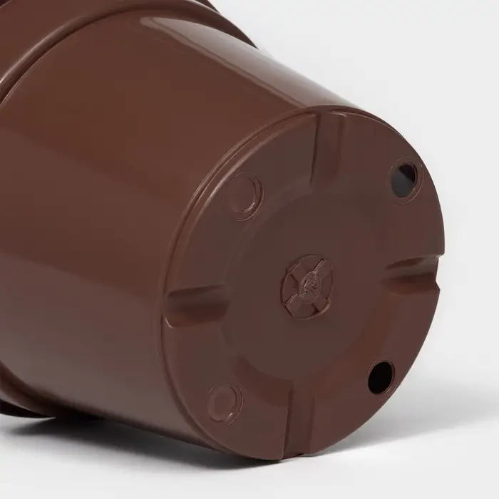 Горшок для цветов с поддоном «Доляна», 1 л, пластиковый, коричневый Горшок для цветов с поддоном «Доляна», 1 л, пластиковый, коричневый