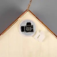 Подвеска световая &laquo;Дед Мороз и Снегурочка&raquo;, 16&times;7&times;15.5 см, 1 LED, от батареек AG10&times;3, свечение тёплое белое