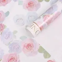 Пленка для цветов, "Розы", белая, 57х57 см