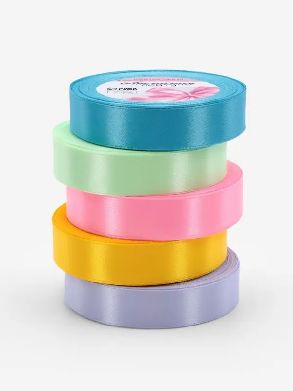 Атласная лента, набор 5 шт. &laquo;Весенний&raquo;, 20 мм, 23&plusmn;1 м