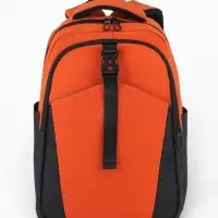 Рюкзак, 27*13*38,5 см, 2 отд 3н/карм, Комби, Водонепрон. дно, оранж/черн