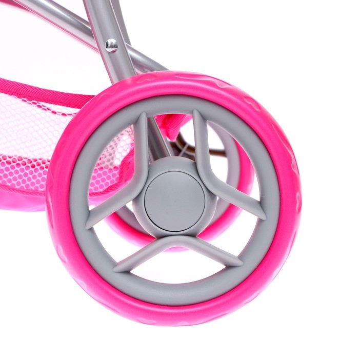 Коляска для кукол летняя, с крышей, ручка регулируется, металл Коляска для кукол летняя, с крышей, ручка регулируется, металл