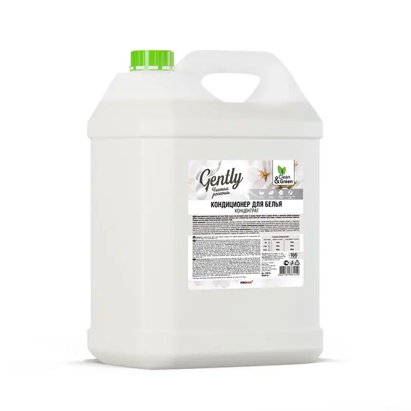 Кондиционер для белья Gently "Чистая роскошь" (концентрат, белый) 5 л. Clean&Green CG8145
