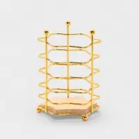 Сушилка для столовых приборов "Старлайт" 11*11*15,5 см, цвет золотой