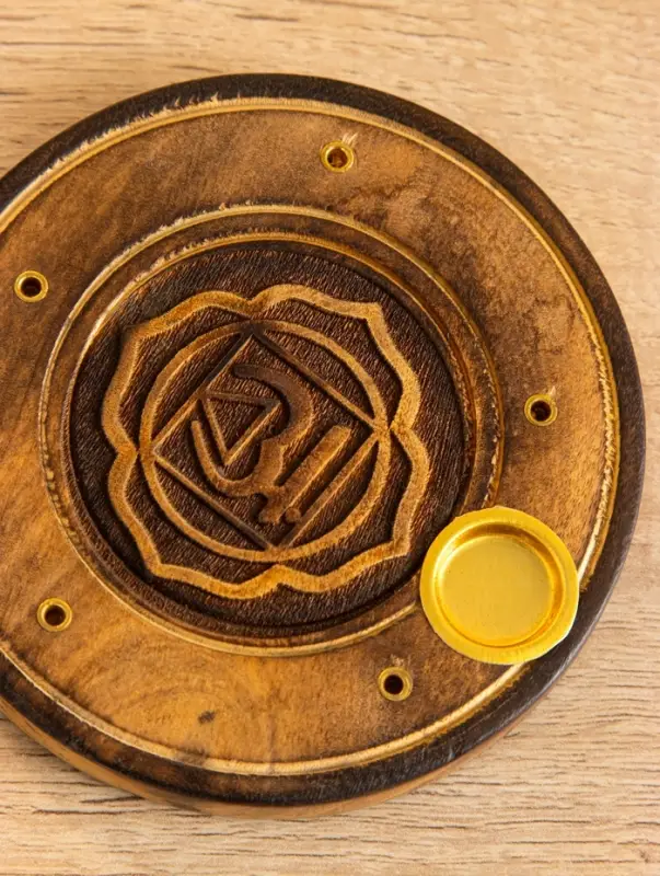 Подставка под благовония  Подставка под благовония "Чакра" дерево 10 см