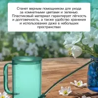 Лейка с длинным носиком, 1 л, без рассеивателя, зелёная, Greengo