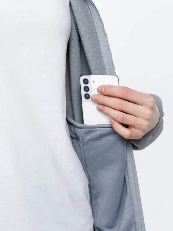 Куртка флисовая унисекс Nesse, серая, размер XL/XXL Куртка флисовая унисекс Nesse, серая, размер XL/XXL