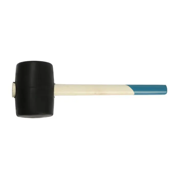 Киянка ТУНДРА, деревянная рукоятка, черная резина, 1100 г