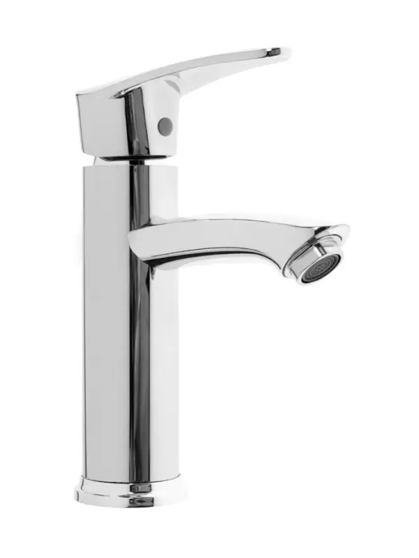 Смеситель для раковины ZEIN Z3718, однорычажный, длина излива 12 см, пластик, хром