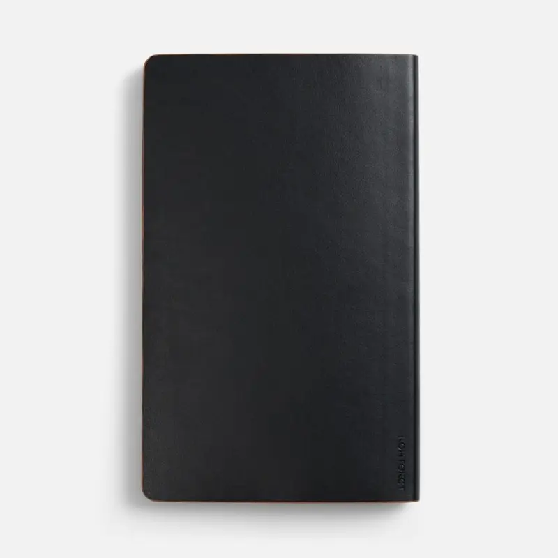 Ежедневник Trait, недатированный, черный с оранжевым