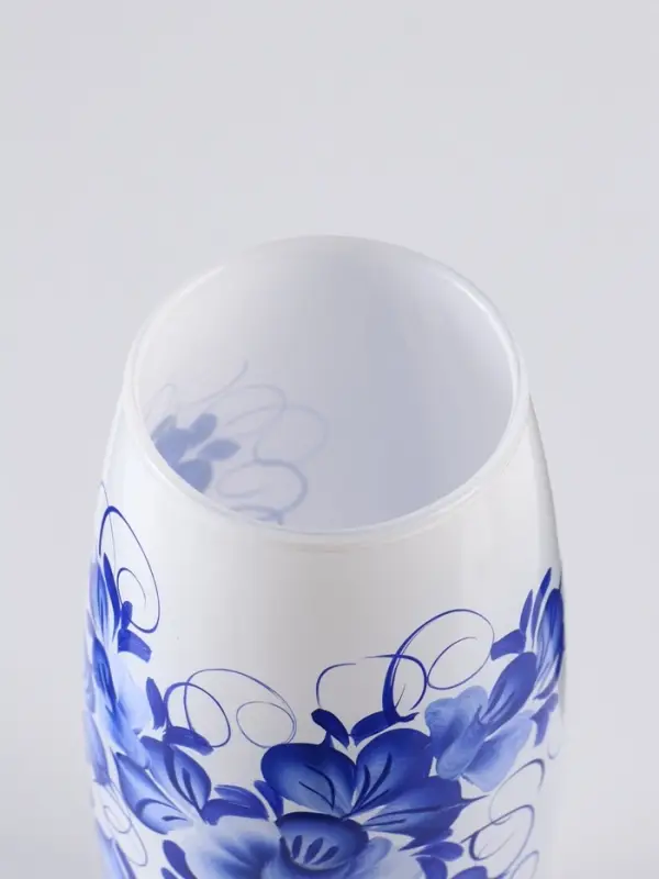 Ваза &laquo;Гжель на белом&raquo;, h=26 см, стекло