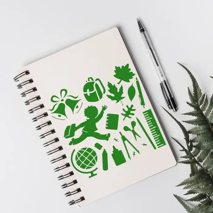 Трафарет пластик Трафарет пластик "Школа" 13х13 см