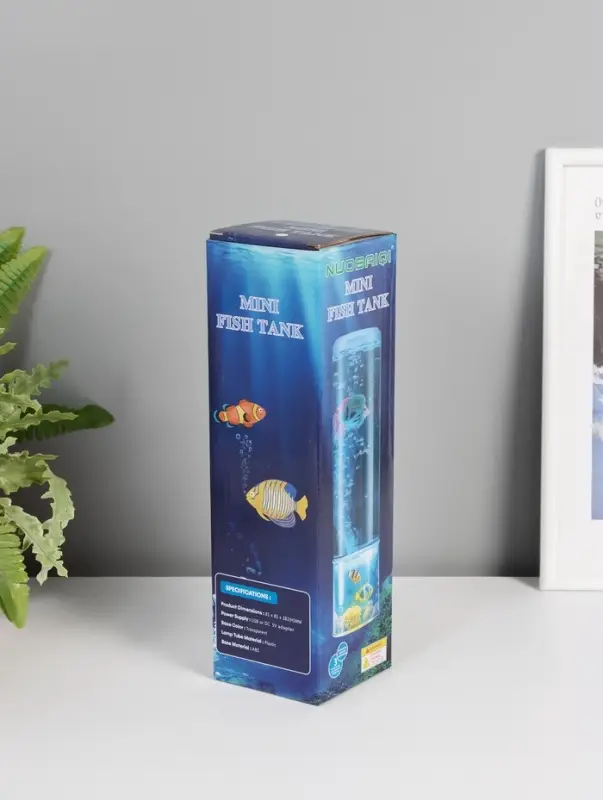 Светильник Светильник "Аквариум с рыбками" LED RGB 4,5Вт USB серебро 8,7х8,7х27 см