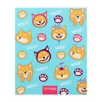 Тетрадь 48 листов в клетку, Calligrata &laquo;У меня лапки&raquo;, обложка мелованный картон, УФ-лак, блок офсет, МИКС