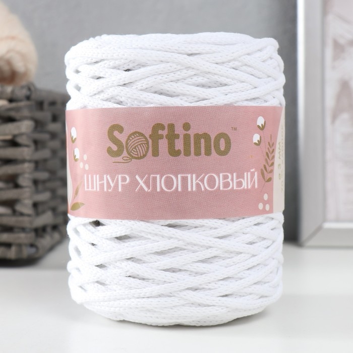 Шнур для вязания без сердечника 70% хлопок, 30% полиэстер ширина 3мм 100м/160±10гр (101) Шнур для вязания без сердечника 70% хлопок, 30% полиэстер ширина 3мм 100м/160±10гр (101)