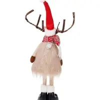 Светодиодная фигура &laquo;Новогодний лосик&raquo; 58 см, текстиль, 10 LED, от батареек CR2032&times;1, свечение тёплое белое