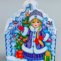 Подарочная коробка новогодняя &laquo;Ледяной домик&raquo; 19.3 (233) &times; 18&times;13 см
