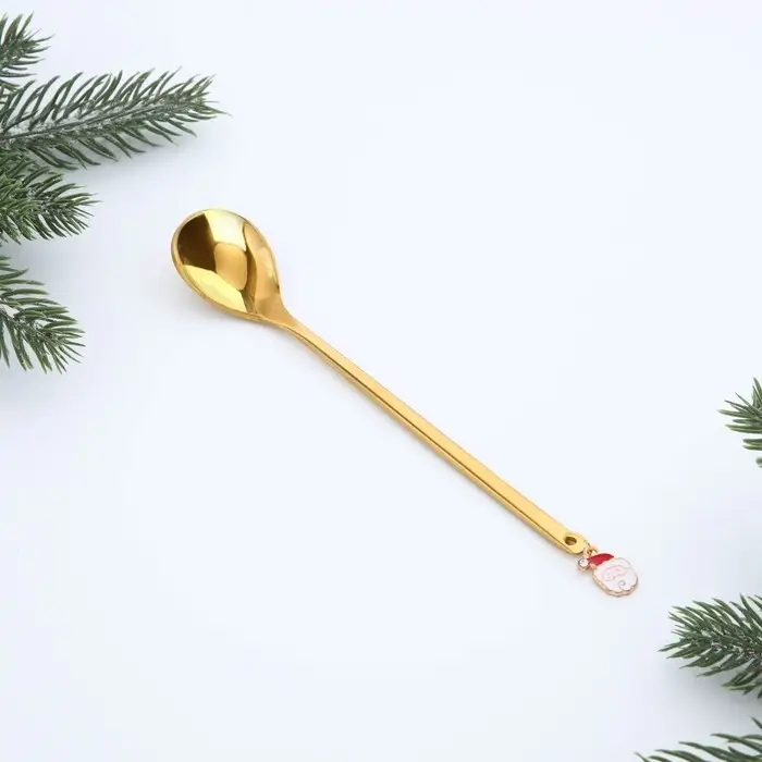 Ложка столовая с подвесом «Ложка крутого Санты», 2,7 х 14,8 см, Ложка столовая с подвесом «Ложка крутого Санты», 2,7 х 14,8 см,