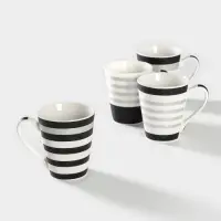 Набор кружек фарфоровых Magistro &laquo;Сильвер&raquo;, 4 предмета: 350 мл