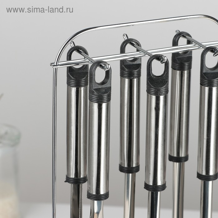 Набор кухонных принадлежностей &laquo;Помощник&raquo;, 6 предметов, на подставке