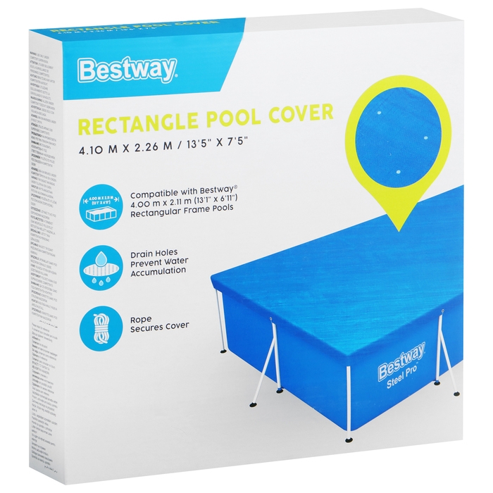 Тент для прямоугольных каркасных бассейнов 410 х 226 см, 58107 Bestway Тент для прямоугольных каркасных бассейнов 410 х 226 см, 58107 Bestway