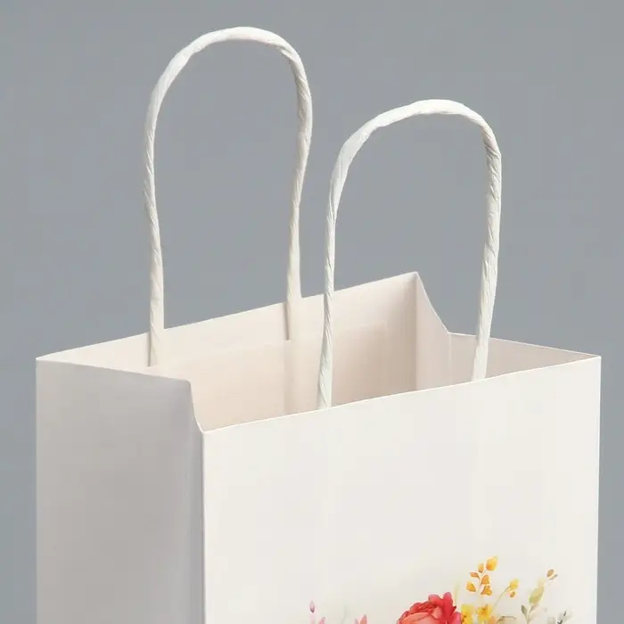 Пакет подарочный крафтовый, упаковка, «Для тебя», цветы, 12 х 21 х 9 см Пакет подарочный крафтовый, упаковка, «Для тебя», цветы, 12 х 21 х 9 см