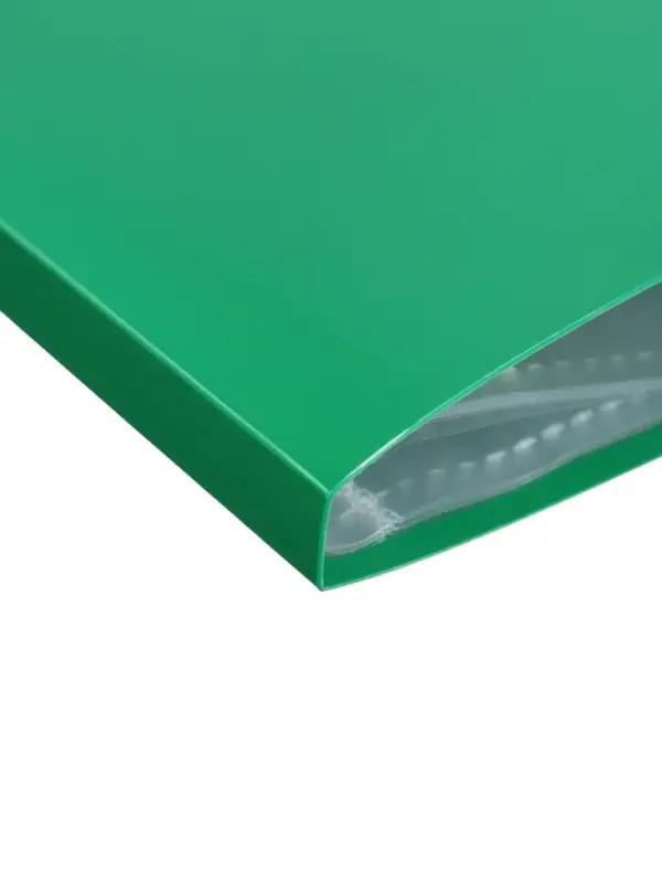 Папка с 20 вкладышами А5, 500 мкм, Calligrata, текстура &laquo;песок&raquo;, зеленая