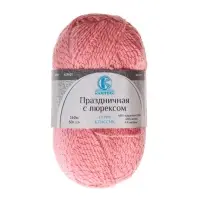 Пряжа для вязания спицами, крючком «Камтекс. Праздничная», 48% кашмилон (ПАН), 48% акрил, 4% метанит, 160 м/50 г, (102 св. амалия)