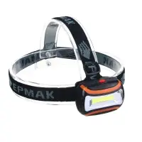 Фонарь налобный тм ЕРМАК, COB LED, 65 Лм, 3xAAA, 0,65 Вт, 6,5х4,7х3см, пластик