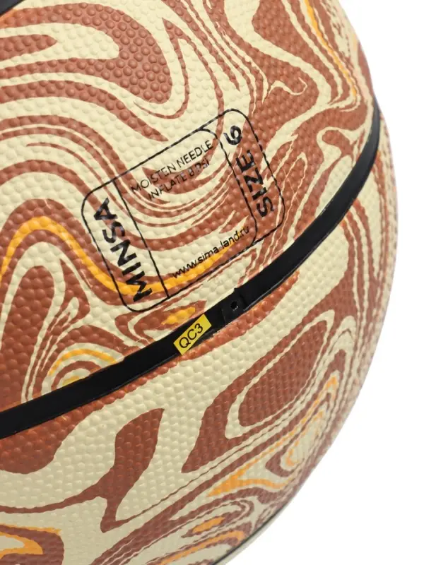 Мяч баскетбольный MINSA Street, клееный, 8 панелей, р. 6, PVC, бутиловая камера