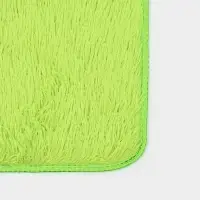 Коврики для ванной и туалета Доляна &laquo;Пушистик&raquo;, 2 шт.: 40&times;50 см, 50&times;80 см, цвет зелёный