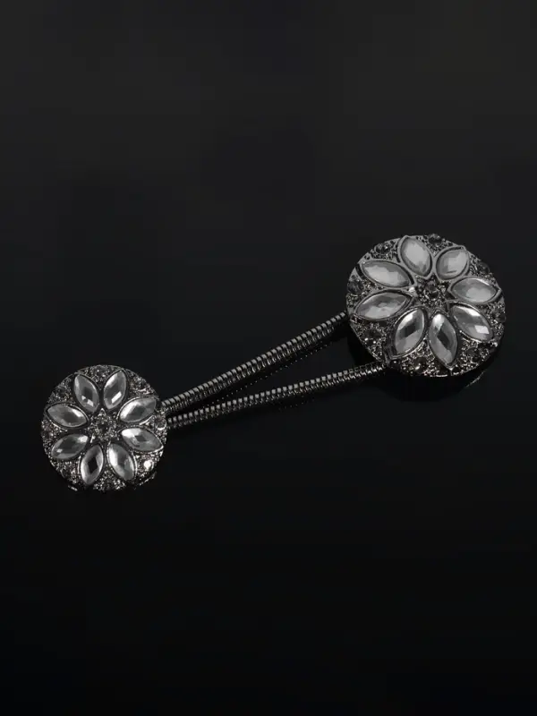 Декоративная застёжка, d = 2,5/3 см, цвет чёрный