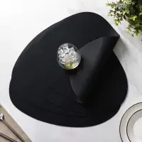 Салфетки сервировочные на стол Magistro &laquo;Тэм&raquo;, 44&times;35 см, 4 шт., чёрные