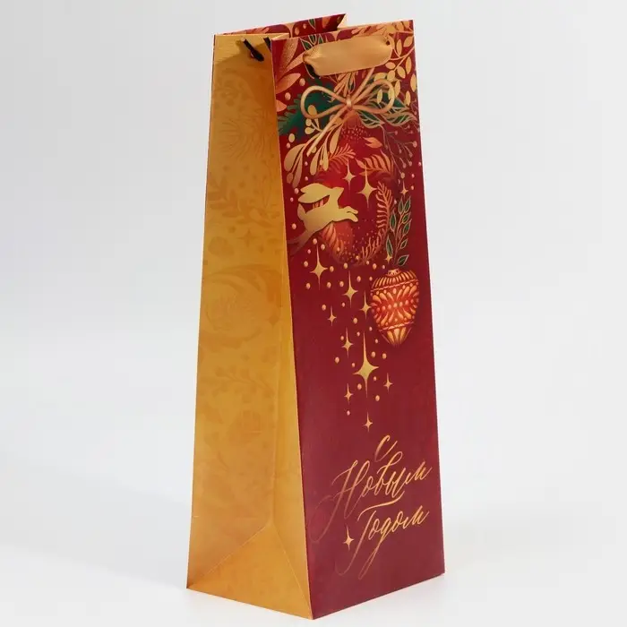 Пакет под бутылку &laquo;Сказочный праздник&raquo;, 13 х 36 х 10 см