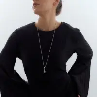 Кулон на цепочке &laquo;Кувшинчик&raquo;, цвет серебро, L=80 см