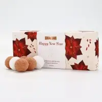 Бомбочки для ванны Happy New Year, аромат сладкая карамель, набор 12 шт х 20 г, URAL LAB