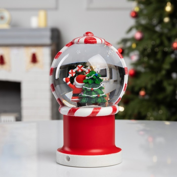 Фигура светодиодная «Новогодняя карамель», 19.8х11.1х11.8 см, музыка, батарейки ААх3 (не в комплекте), USB, свечение тёплое белое Фигура светодиодная «Новогодняя карамель», 19.8х11.1х11.8 см, музыка, батарейки ААх3 (не в комплекте), USB, свечение тёплое белое