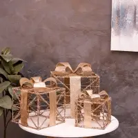 Фигура световая &laquo;Кубы&raquo;, 25&times;20&times;15 см, 90 LED, от батареек AAx8, свечение тёплое белое