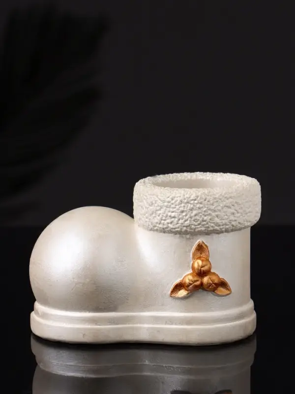 Подсвечник "Валенок" 10х7х6 см, перламутр