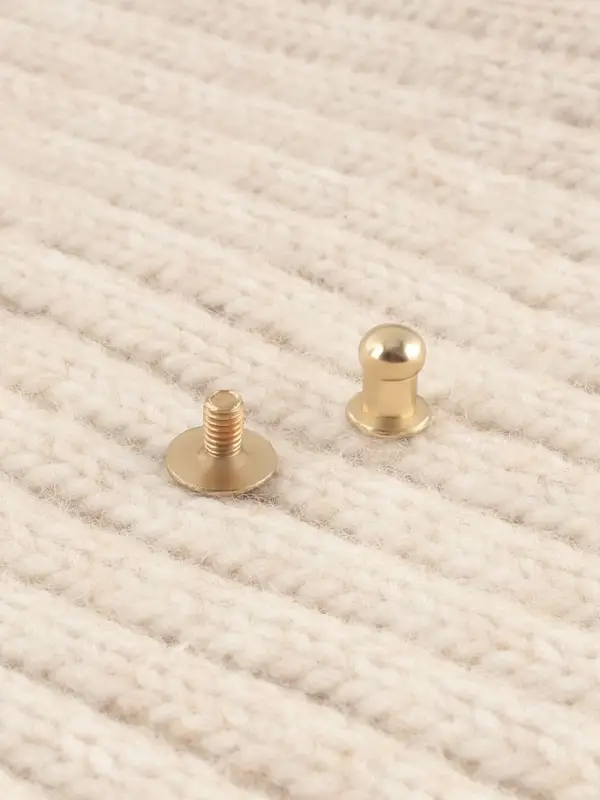 Бирка с кнопкой &laquo;Мандала&raquo; TEIRA, с тиснением, 8&times;1.5 см, 10 шт., цвет золотой, молочный