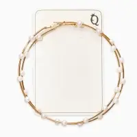 Серьги-кольца "Жемчуг" d=10см. №6, цвет белый в золоте