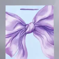 Пакет подарочный "Сиреневый бант" ламинированный 26 х 12 х 32 см