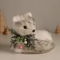 Фигурка &laquo;Белая лисичка в бусинках&raquo;, 15&times;17&times;13 см