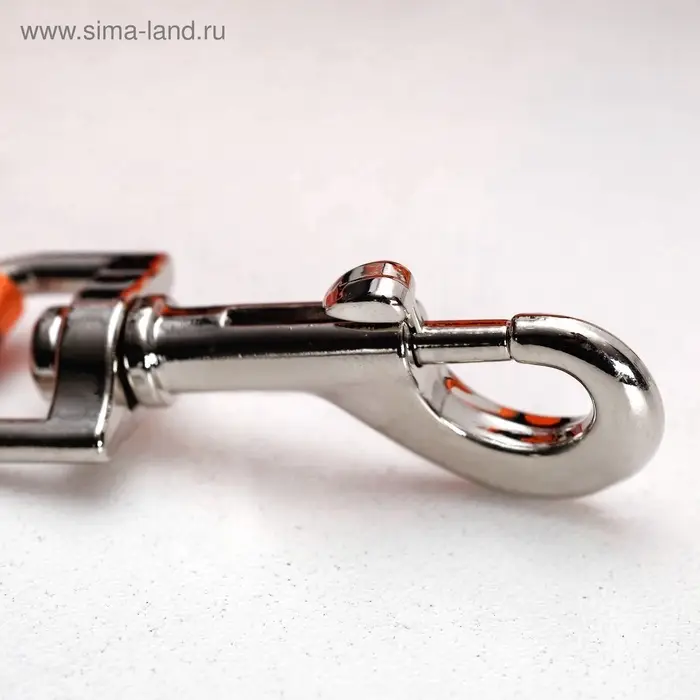 Рулетка &laquo;Пижон&raquo;, 5 м, до 25 кг, светоотражающая, трос, прорезиненная ручка, оранжевая