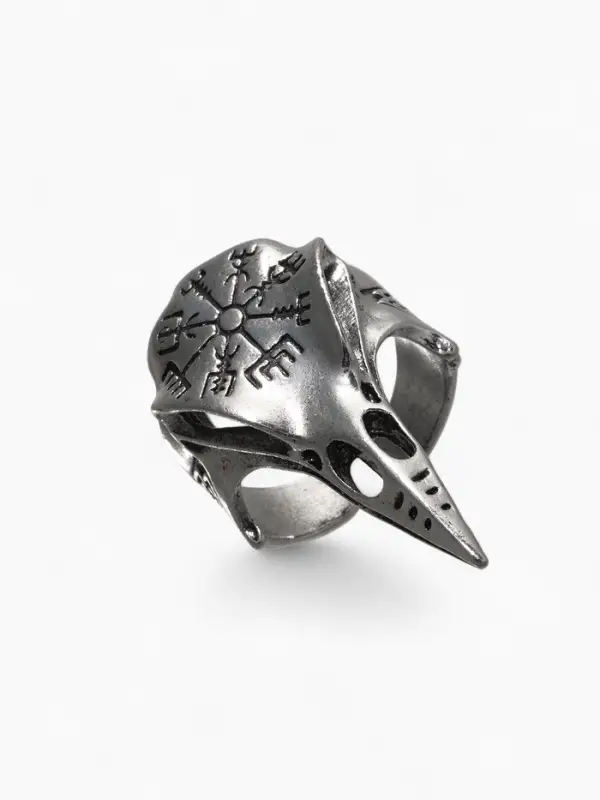 Кольцо &laquo;Коготь&raquo;, череп хищника, цвет чернёное серебро, безразмерное