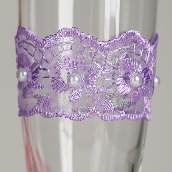 Комплект на стол молодожёнов Комплект на стол молодожёнов "Гармония", сирень