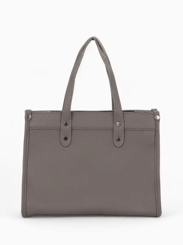 Сумка женская тоут TEXTURA на молнии, с кошельком, 30&times;10&times;24 см, тёмно-серый