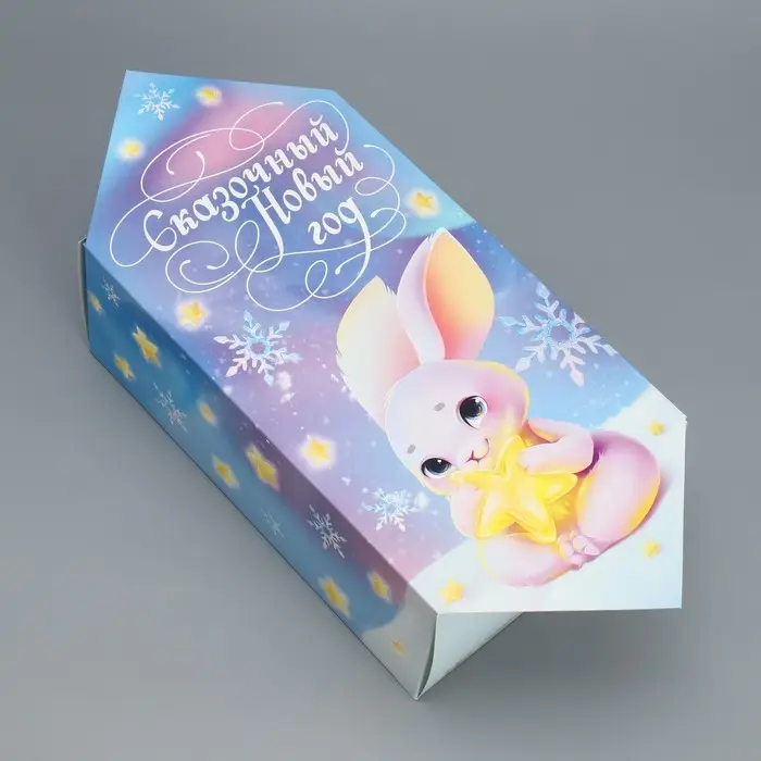 Подарочная коробка - конфета новогодняя складная «Сказочный Новый Год», 18 х 28 х 10 см Подарочная коробка - конфета новогодняя складная «Сказочный Новый Год», 18 х 28 х 10 см